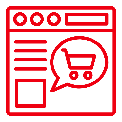 Ícono de sitio web que vende